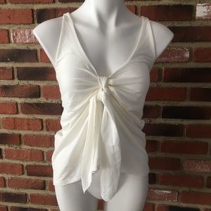 Zara white Knit Front Tank Sz M